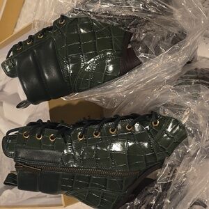 Imbosed Croc Leather Michael Kors Boots.